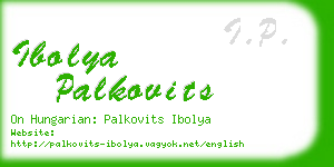 ibolya palkovits business card